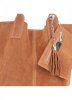 Bőr táska shopper bag Genuine Leather vörös 801